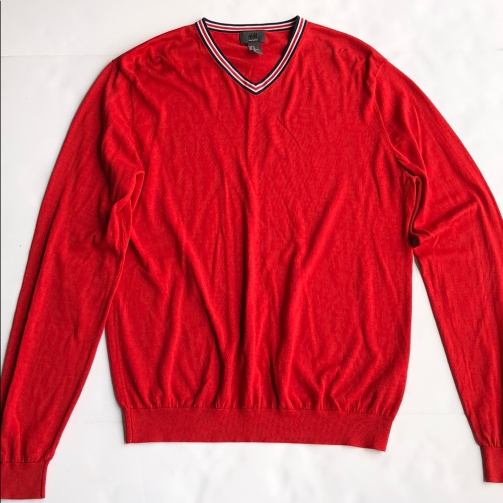 Mens H&M v neck Silk Blend sweater